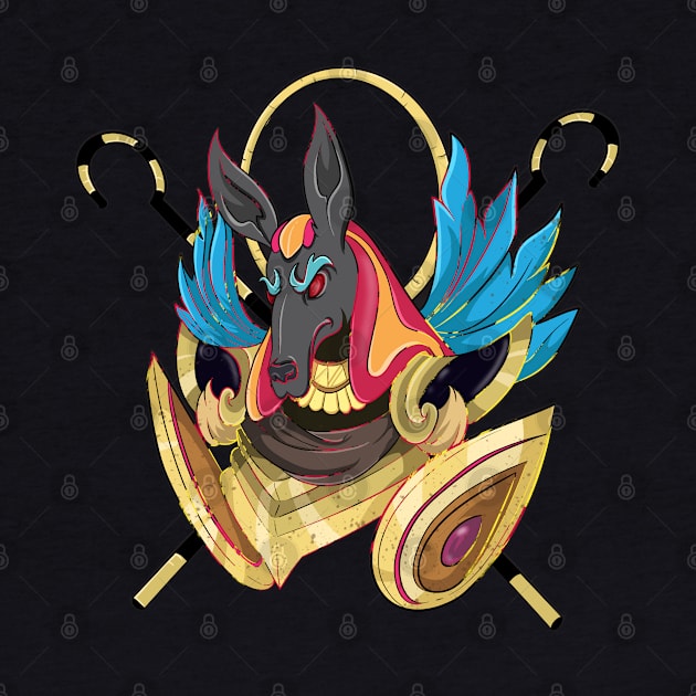 Egyptian God Anubis by Trendy Black Sheep